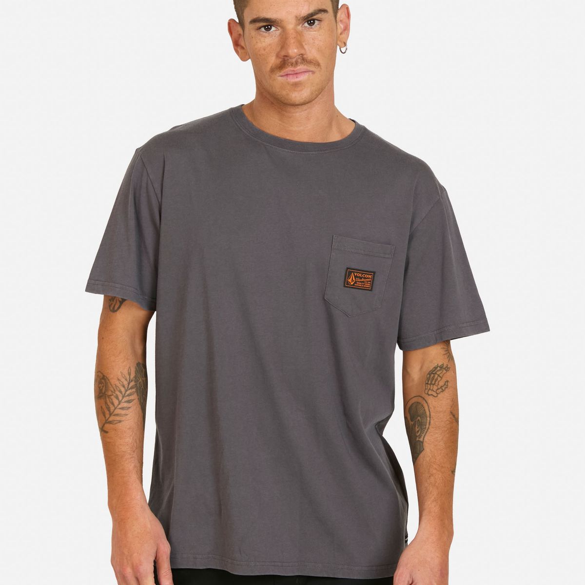 VOLCOM - Polera MC Curb Gris Hombre Volcom - Gris