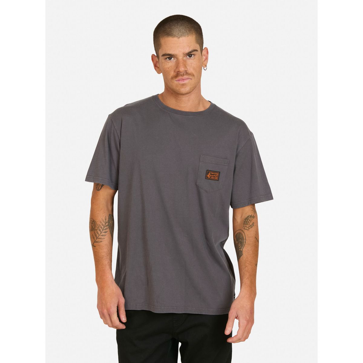 VOLCOM - Polera MC Curb Gris Hombre Volcom - Gris