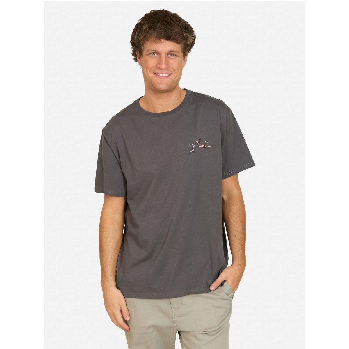 RUSTY - Polera MC Deep Gris Hombre Rusty