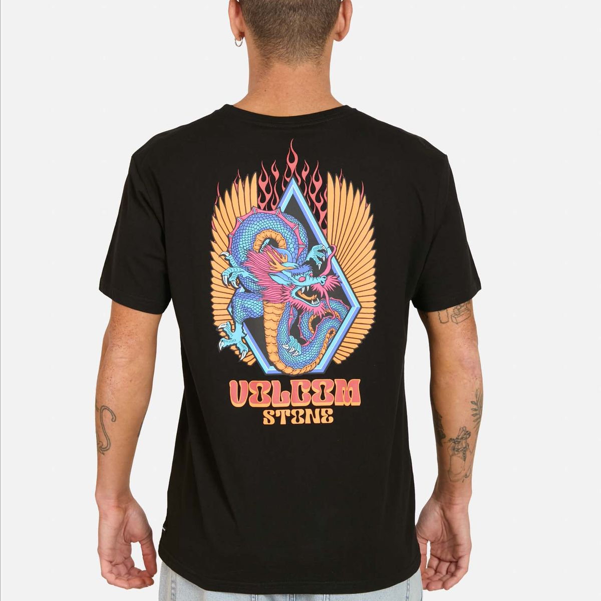 VOLCOM - Polera MC Dragginstone Negro Hombre Volcom - Negro