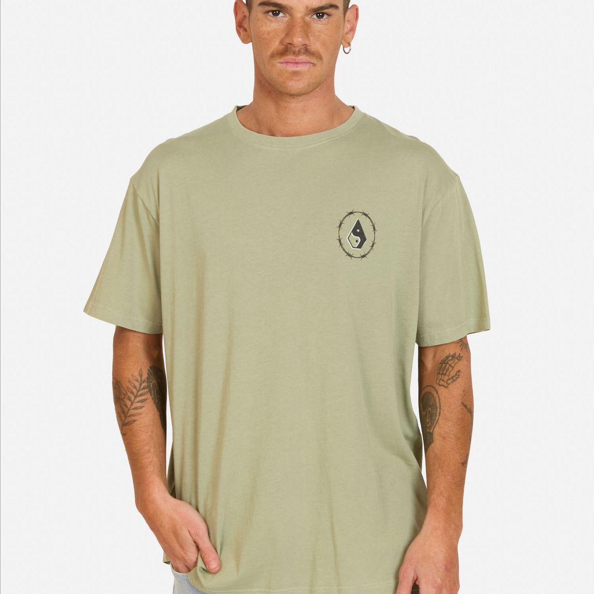 VOLCOM - Polera MC Line Verde Hombre Volcom
