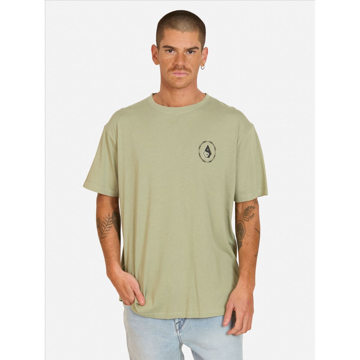 VOLCOM - Polera MC Line Verde Hombre Volcom