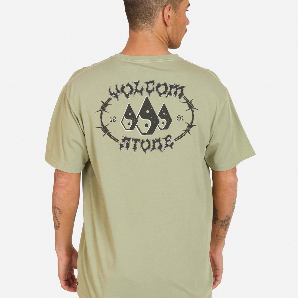 VOLCOM - Polera MC Line Verde Hombre Volcom