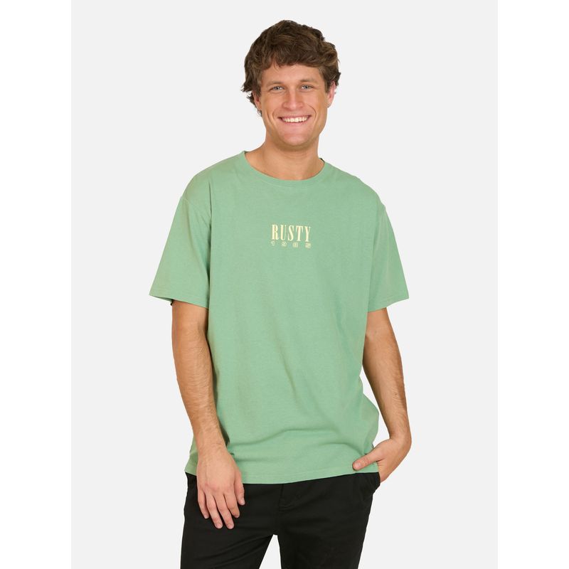 RUSTY - Polera MC Fierce Verde Hombre Rusty
