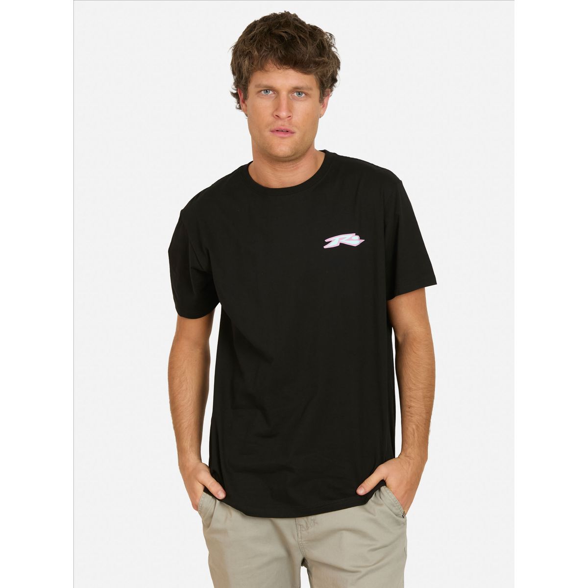 RUSTY - Polera MC Coral Negro Hombre Rusty