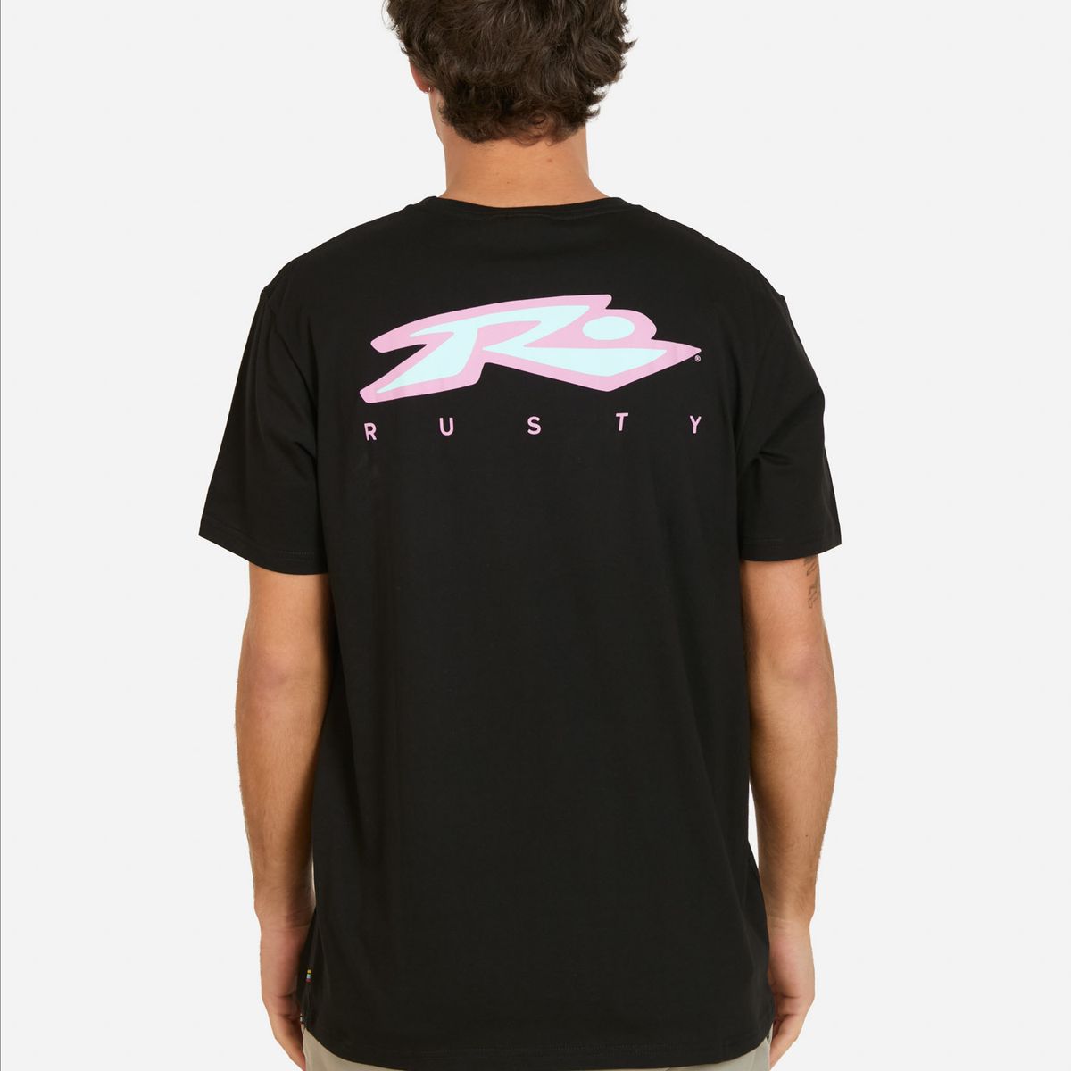 RUSTY - Polera MC Coral Negro Hombre Rusty