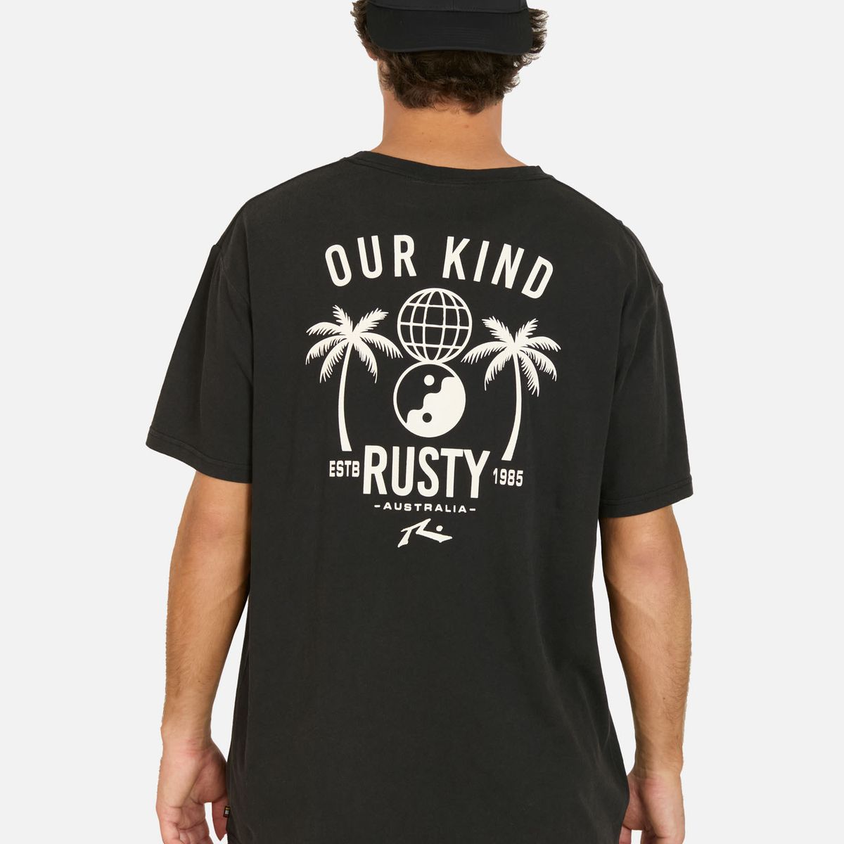 RUSTY - Polera MC Firn Negro Hombre Rusty