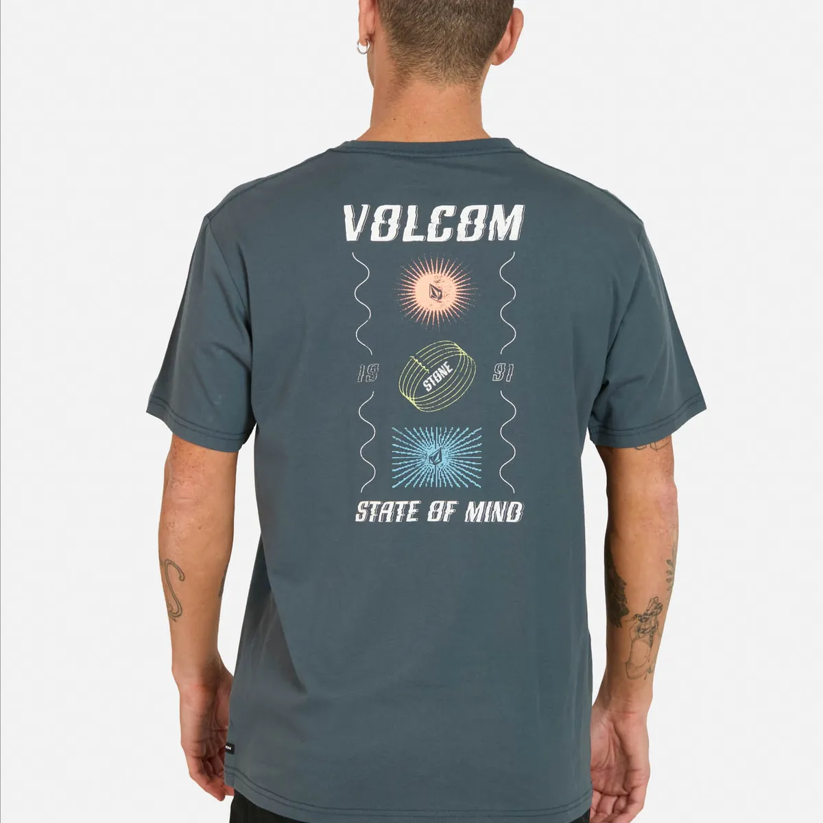VOLCOM - Polera MC Effect Azul Hombre Volcom