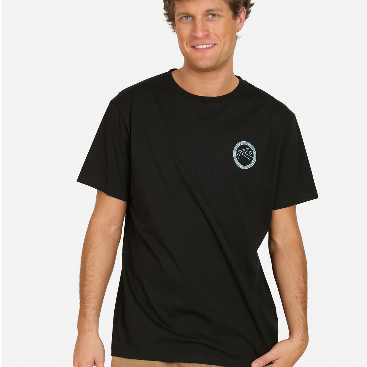 RUSTY - Polera MC Crash Negro Hombre Rusty