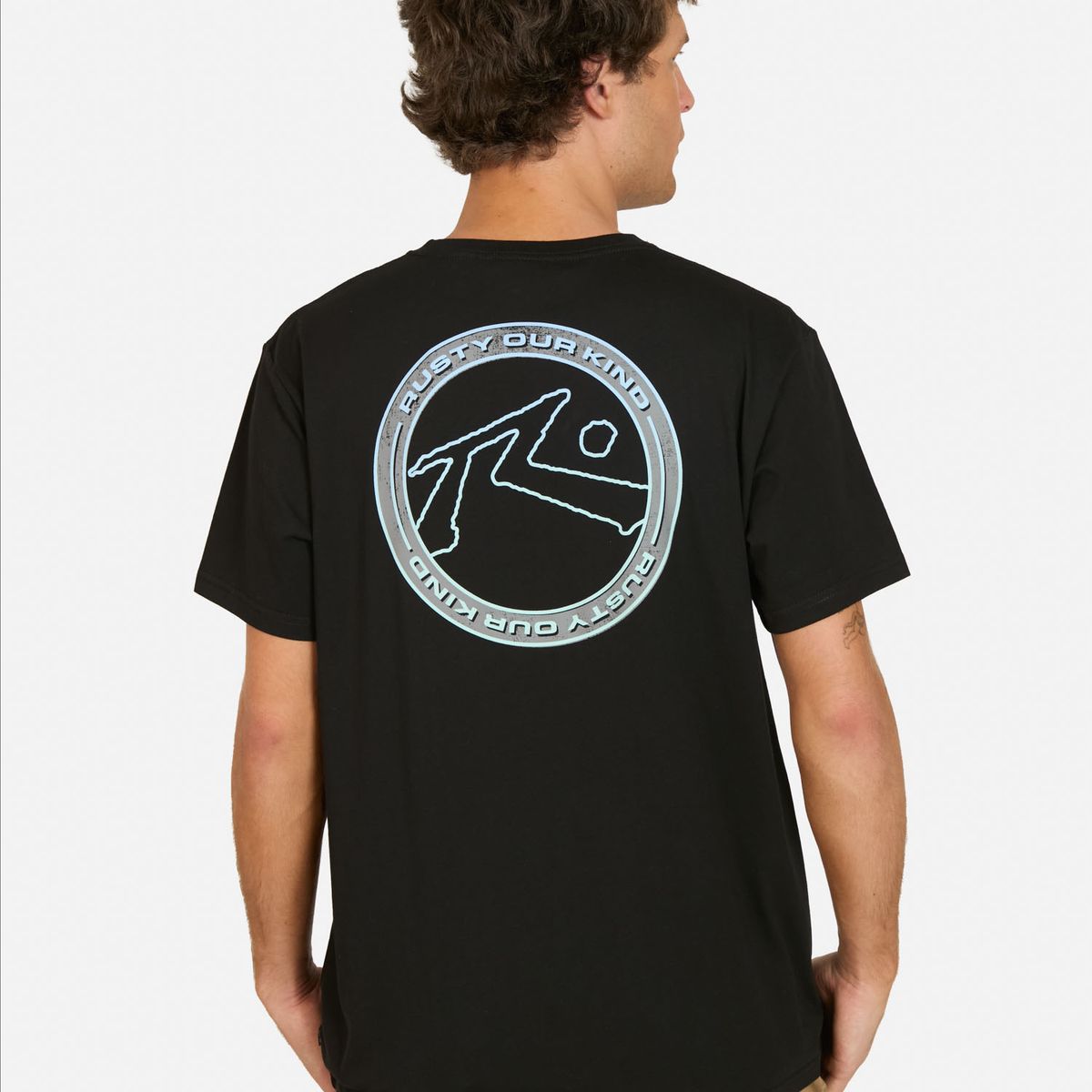 RUSTY - Polera MC Crash Negro Hombre Rusty