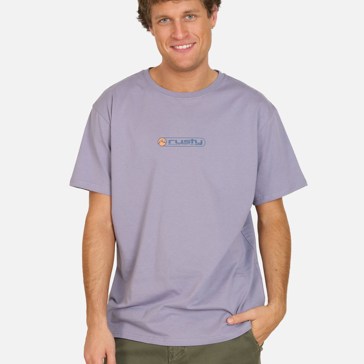 RUSTY - Polera MC Eclipse Morado Hombre Rusty
