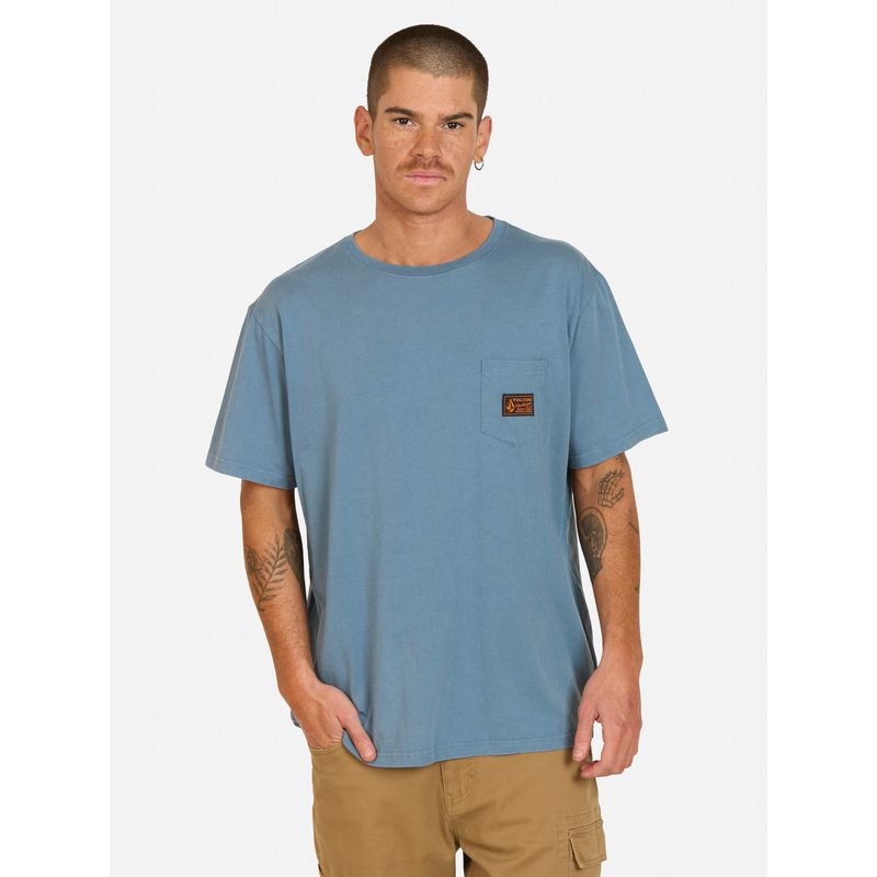 VOLCOM - Polera MC Curb Azul Hombre Volcom - Azul