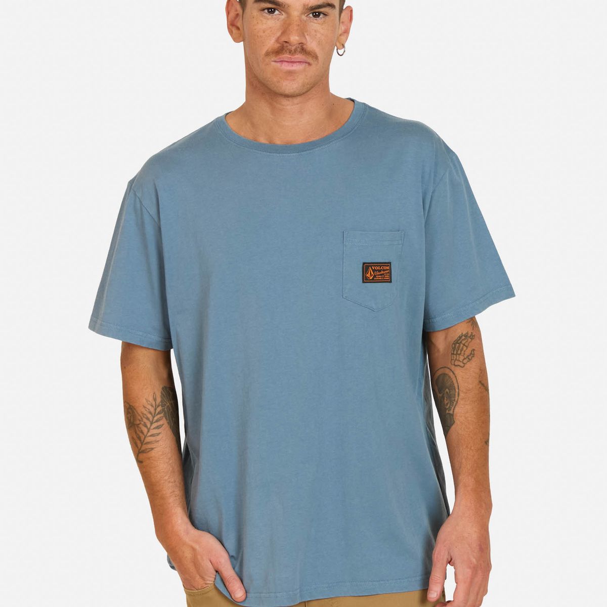 VOLCOM - Polera MC Curb Azul Hombre Volcom - Azul