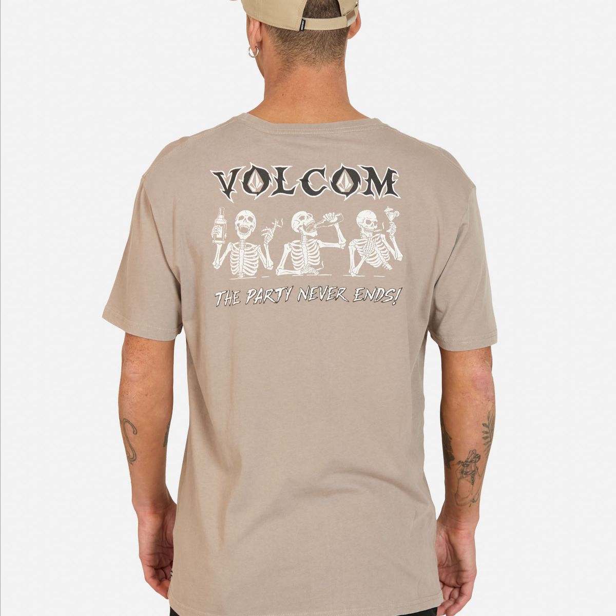 VOLCOM - Polera MC Party Never Café Hombre Volcom - Café