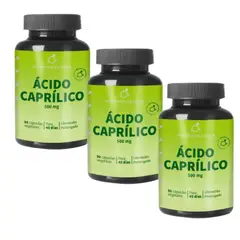 ORTOMOLECULAR - Pack x 3 Acido Caprilico 500mg 90 Capsulas