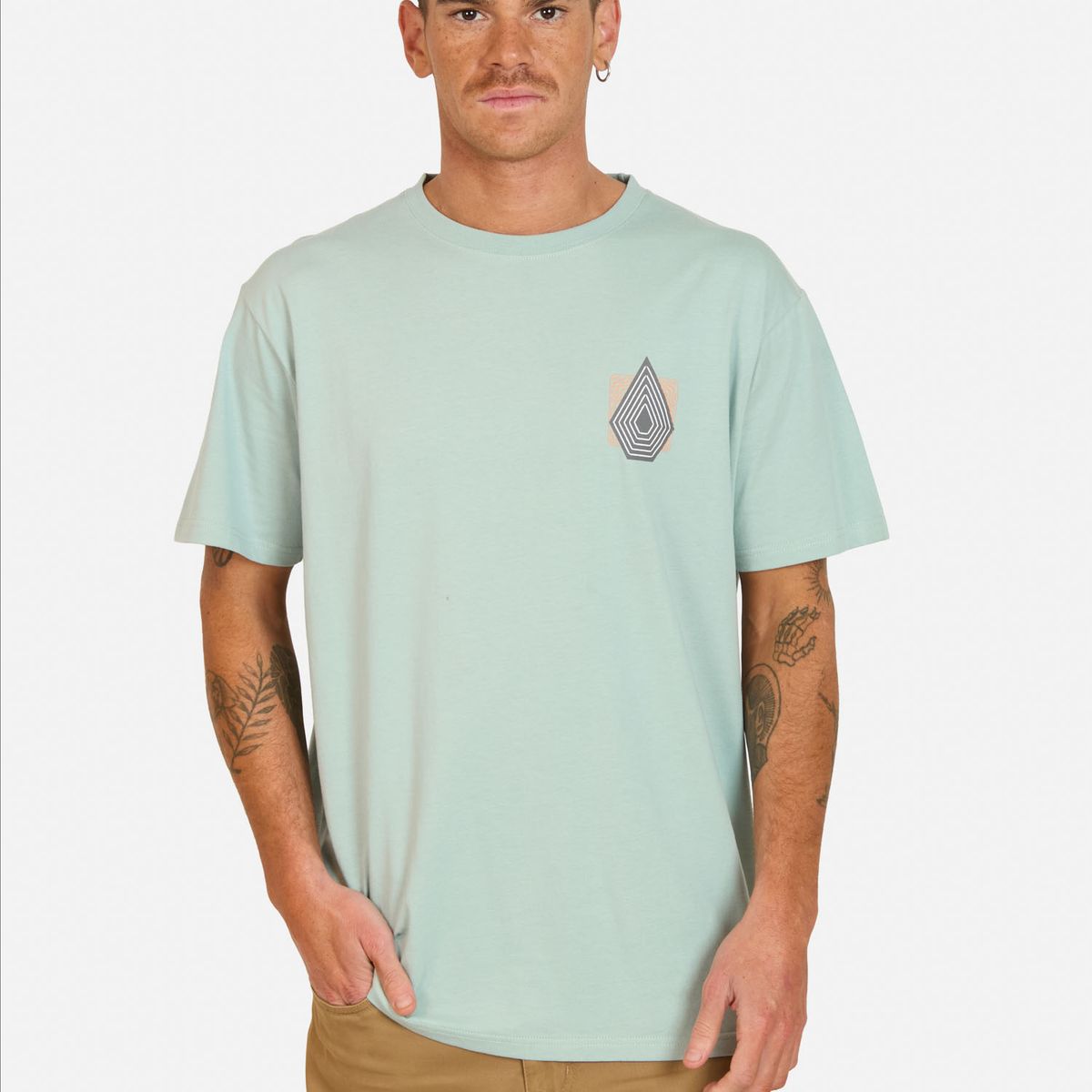 VOLCOM - Polera MC Plated Azul Hombre Volcom