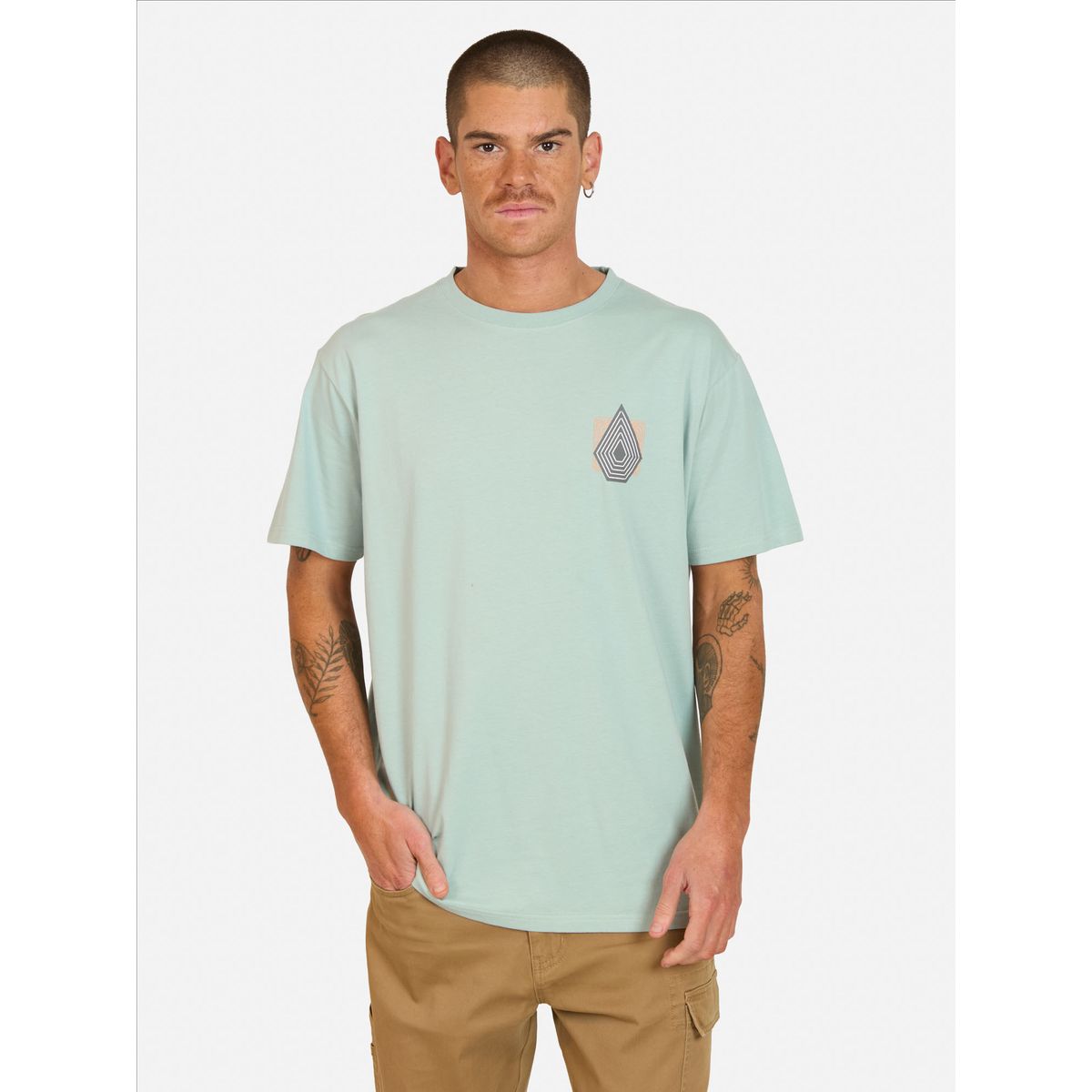 VOLCOM - Polera MC Plated Azul Hombre Volcom