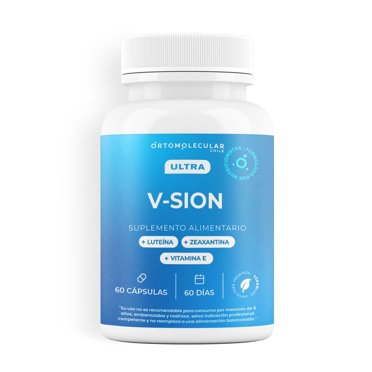 ORTOMOLECULAR - Pack x 3 Ultra Vision 400mg Vegano 60 Capsulas Ortomolecular