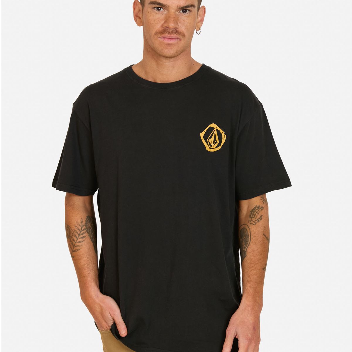 VOLCOM - Polera MC Wavy Negro Hombre Volcom - Negro