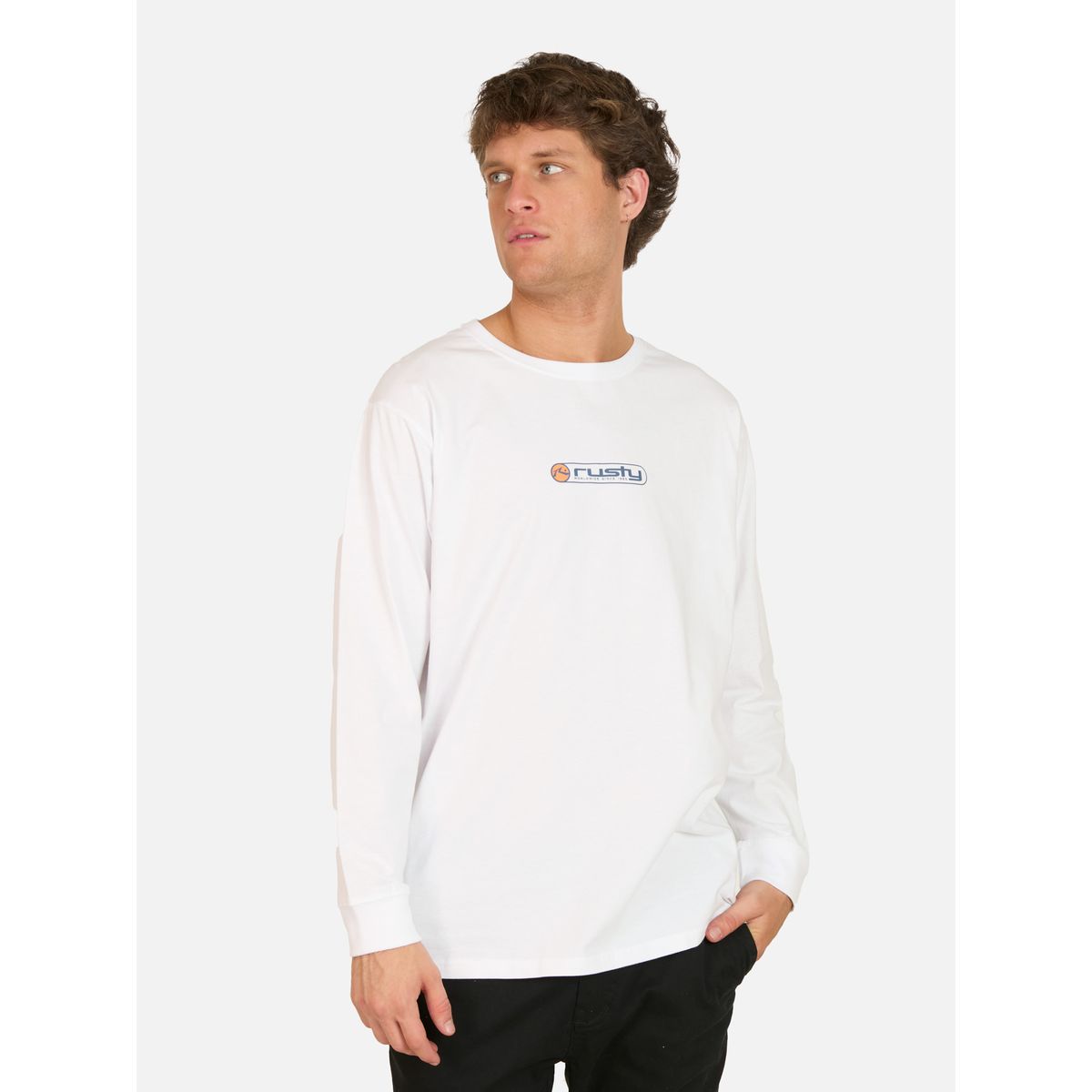 RUSTY - Polera ML Clack Blanco Hombre Rusty