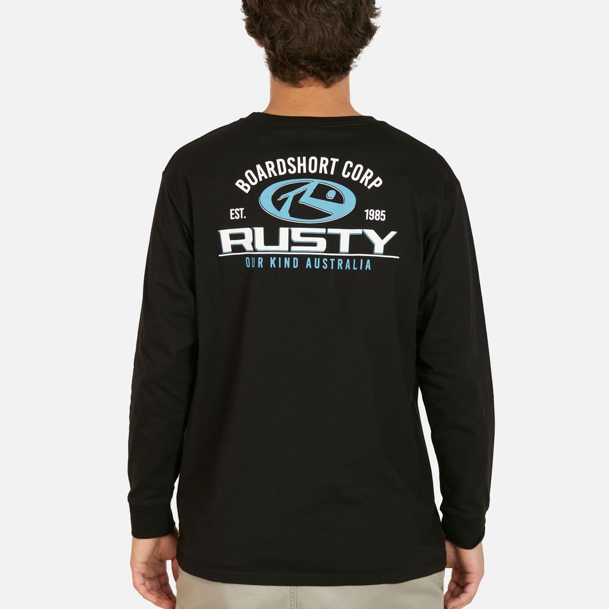 RUSTY - Polera ML Chopo Negro Hombre Rusty