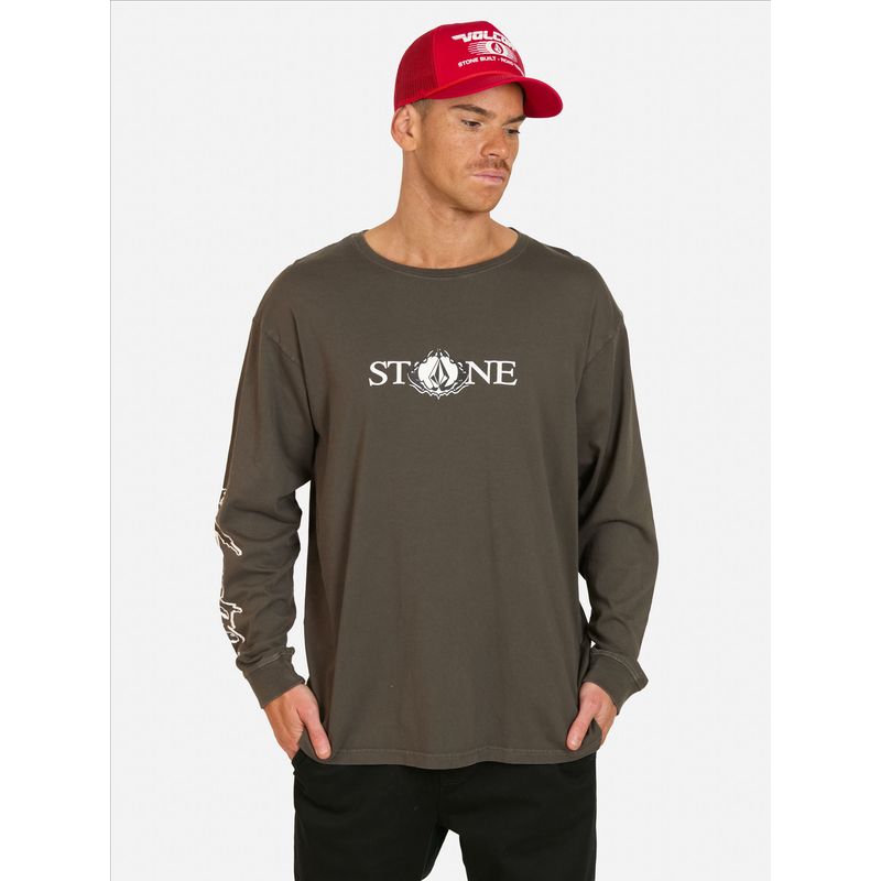 VOLCOM - Polera ML Grind Gris Hombre Volcom - Gris