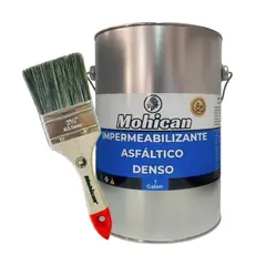 MOHICAN - PROMO IMPERM ASFÁLTICO DENSO 1 GALON + BROCHA 2 1/2''