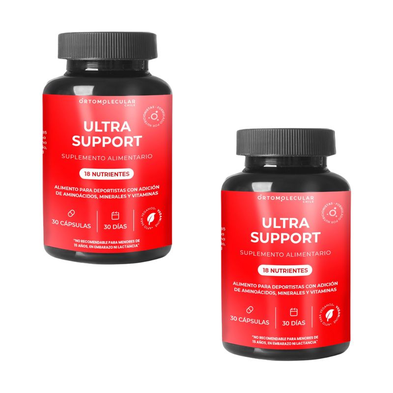 ORTOMOLECULAR - Pack x 2 Ultra Support Vegano 30 Capsulas Ortomolecular