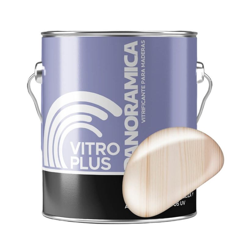 PINTURAS PANORAMICA LTDA - Barniz Vitrificante Brillante para Maderas Incoloro Litro