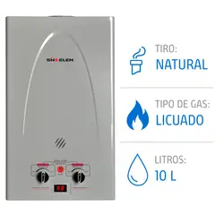 SINDELEN - Calefont 10 Litros Gas Licuado Tiro natural CFN-10GLSI