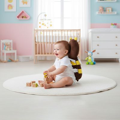 Imagen 2 del producto Mochila Protectora Cabeza Bebes Cojin Antigolpes Abejita