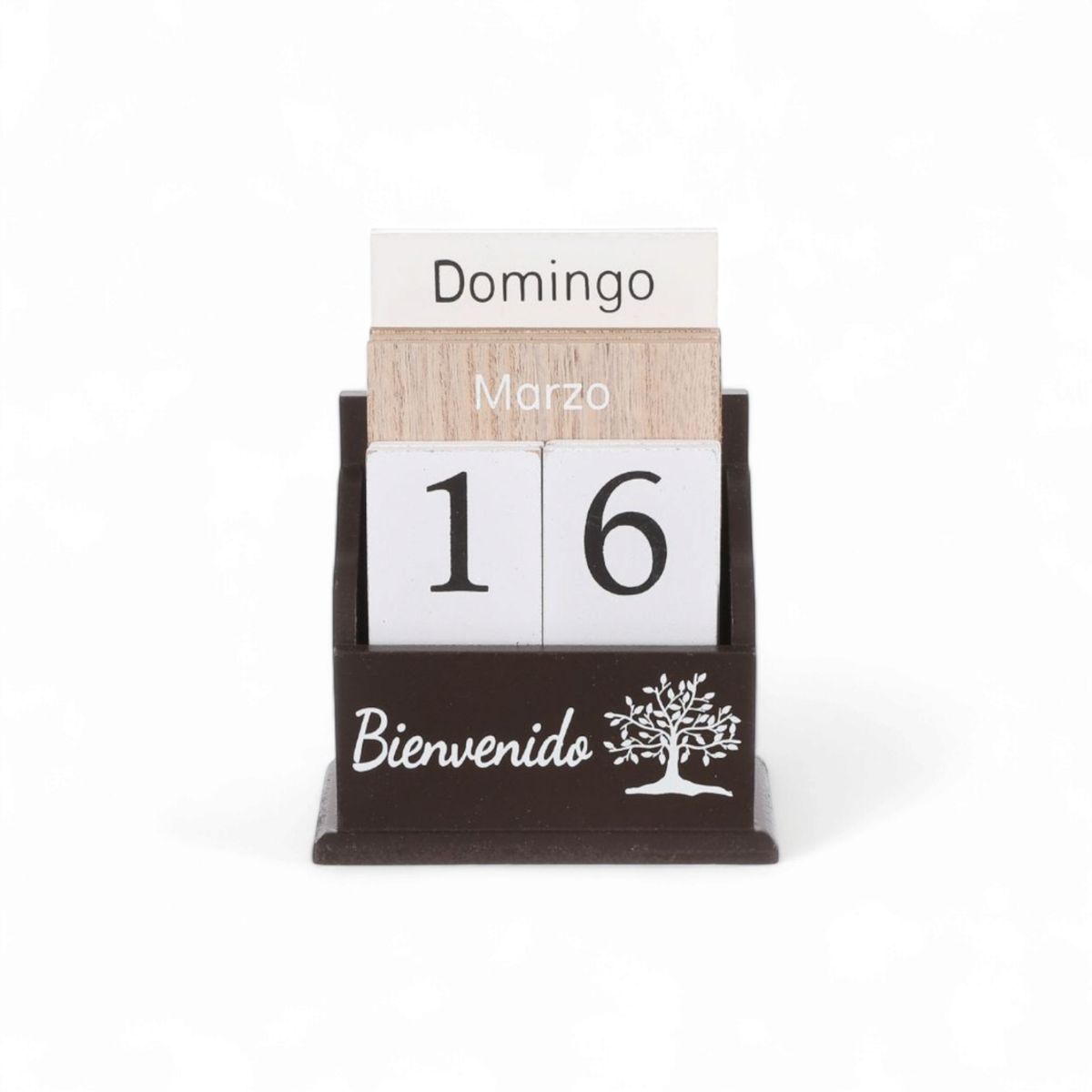 HOMEY - Pack 2 Calendario de madera Decorativo para hogar oficina