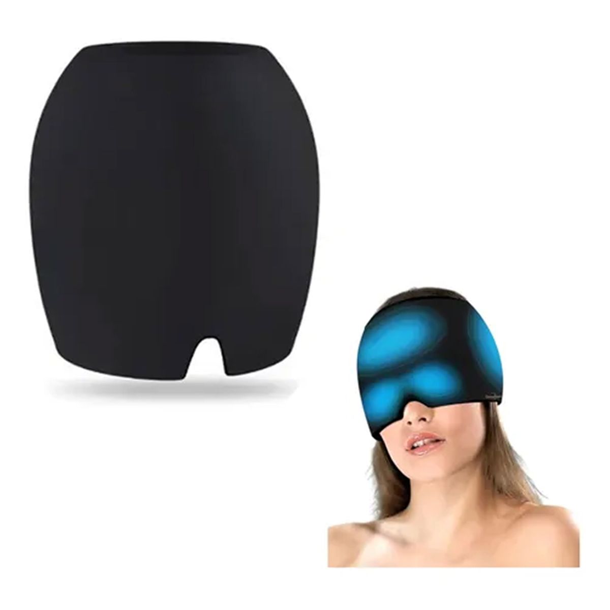 ESHOPANGIE - Antifaz Para Dormir Máscara Cubre Ojos Gel Frío Calor Gorro