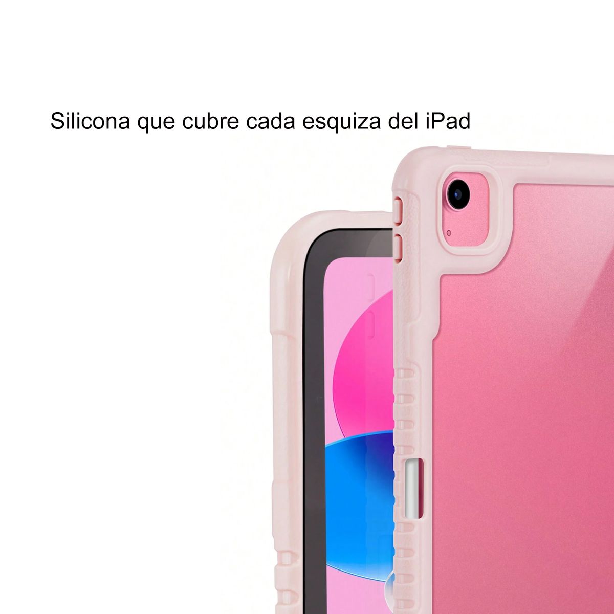 GENERICO - Carcasa Funda 360 Con Soporte Para iPad Air 13 M3 2025 Rosado