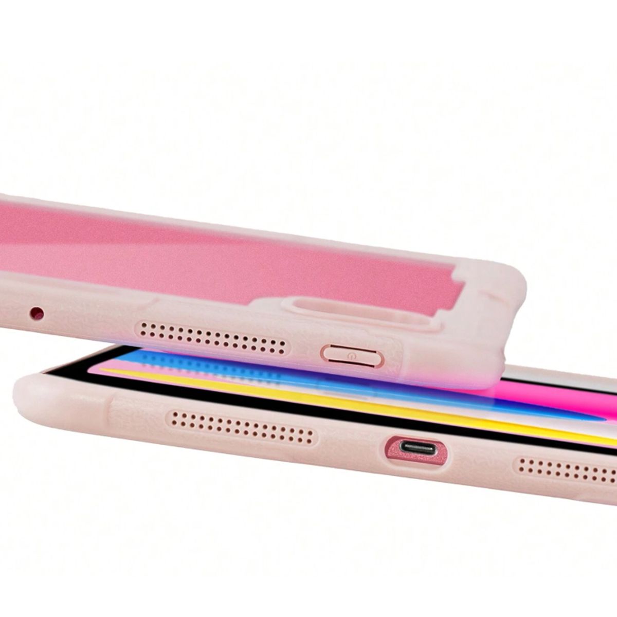 GENERICO - Carcasa Funda 360 Con Soporte Para iPad Air 13 M2 2024 Rosado