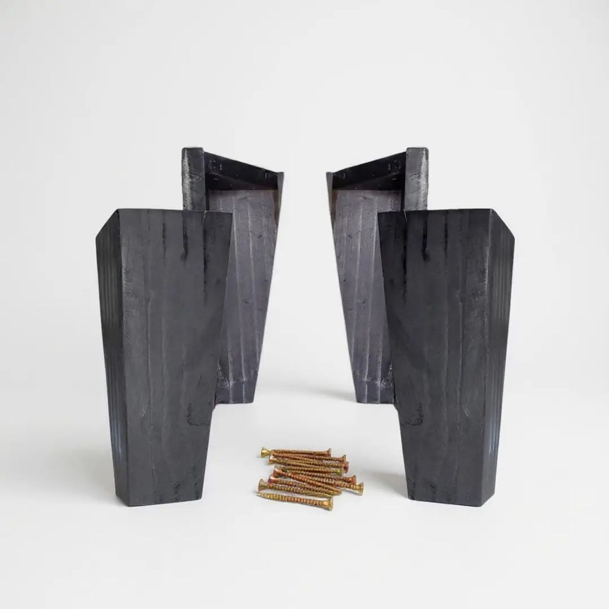 BLOCCARE - Kit 4 Patas Universales Para Cama Europea - Negro 24 cm