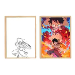 GENERICO - Cuadro Led Luffy One piece 23x18cm