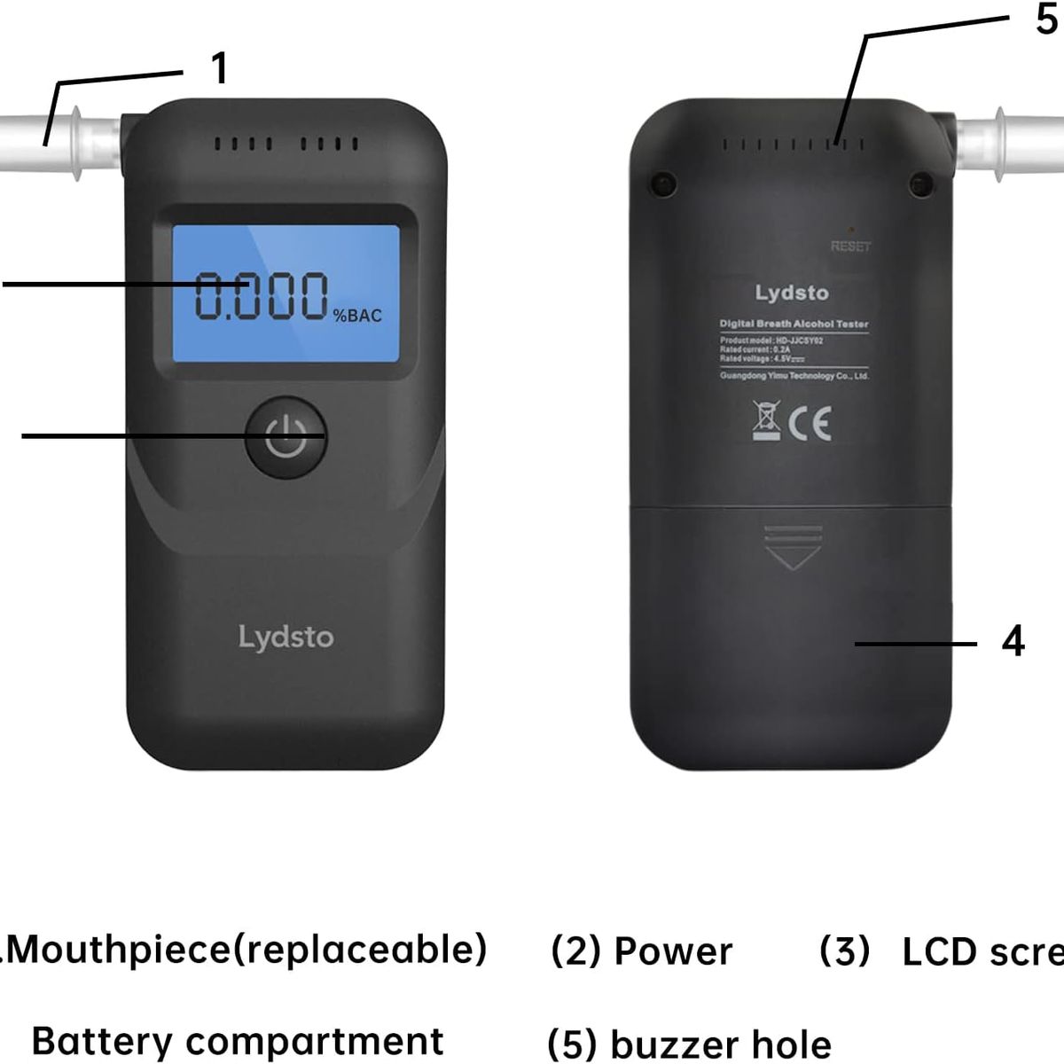 LYDSTO - Alcotest Xiaomi Lydsto Medidor De Alcohol Etílico Digital