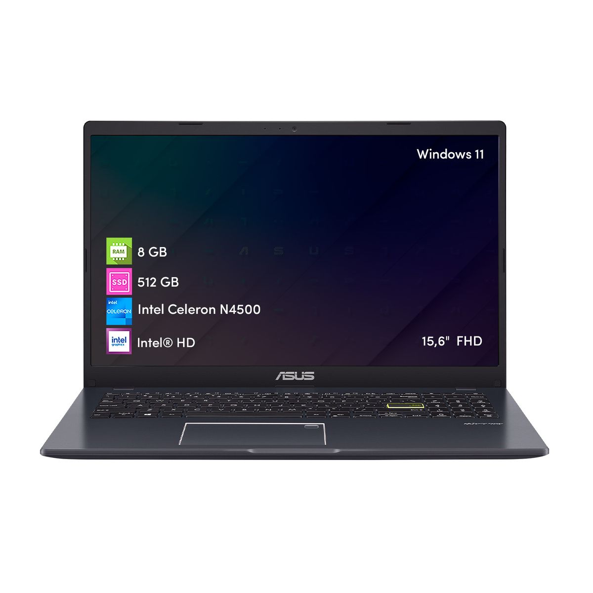 ASUS - Notebook Asus Vivobook Go Celeron 8GB 512GB SSD 15.6 FHD Win11