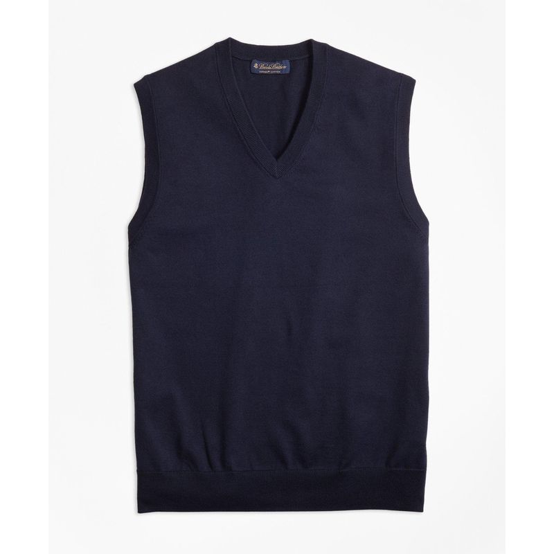 BROOKS BROTHERS - Sweater Hombre Supima Cotton Sweater Vest Azul