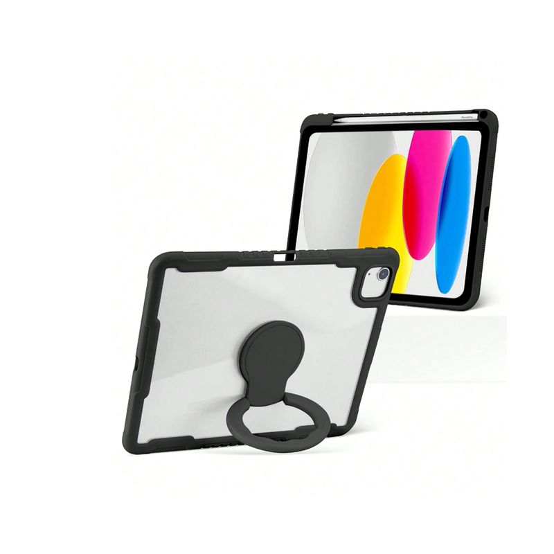 GENERICO - Carcasa Funda 360 Con Soporte Para iPad 12.9 4ta 5ta 6ta Gene Negro