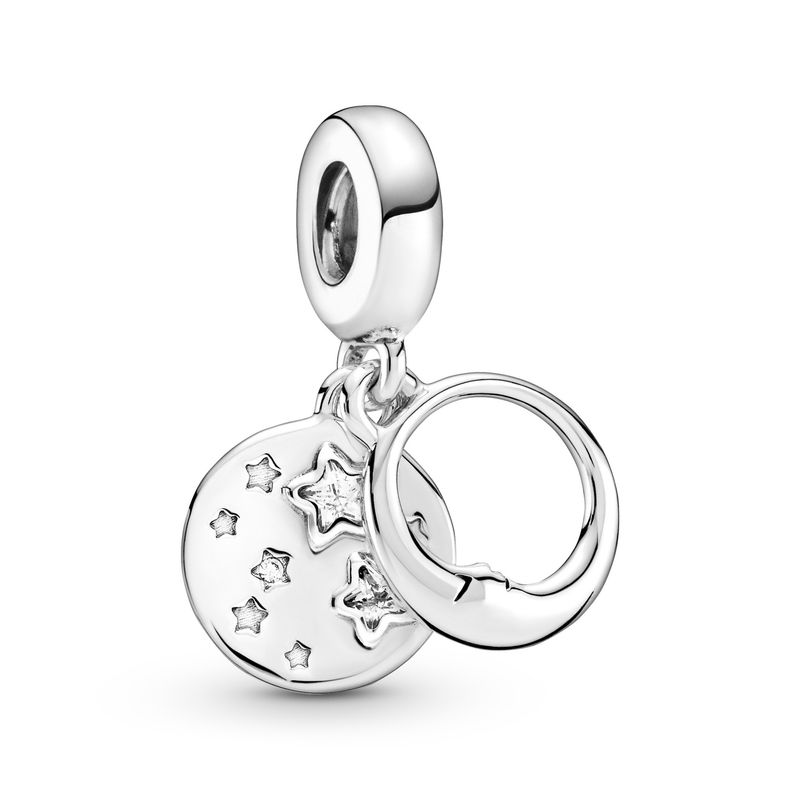 PANDORA - Charm Colgante Estrellas Y Luna Durmiente Mujer Pandora