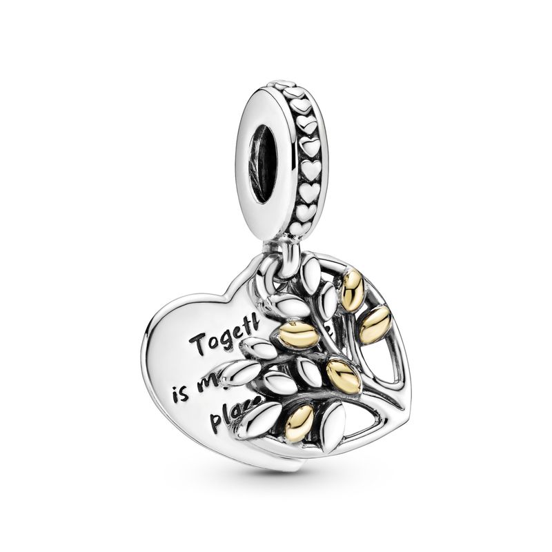 PANDORA - Charm Colgante Corazón De Árbol De La Familia En Dos Tonos Mujer Pandora