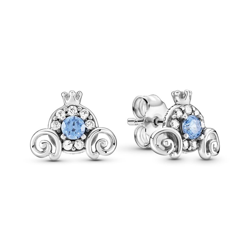 PANDORA - Aretes De Botón Carroza Calabaza De Cenicienta De Disney Mujer Pandora