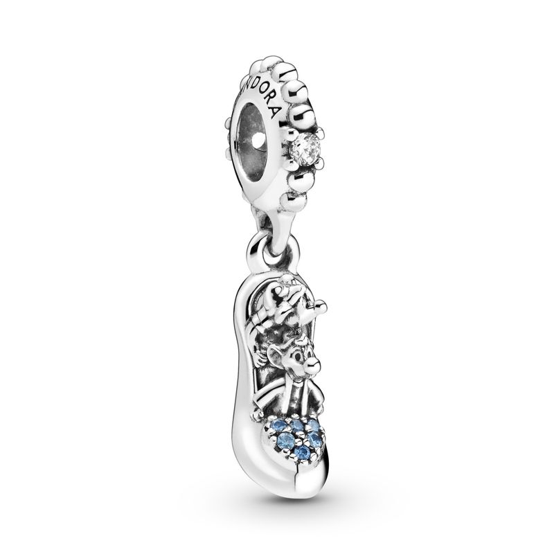 PANDORA - Charm Colgante Zapato De Cristal De Cenicienta Con Ratones De Disney Mujer Pandora