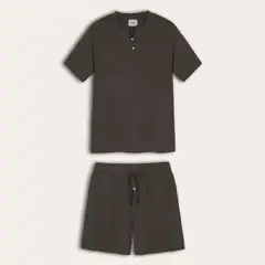 HYPNOS - Set Pijama Corto Hombre 100% Bambú Ultrasuave