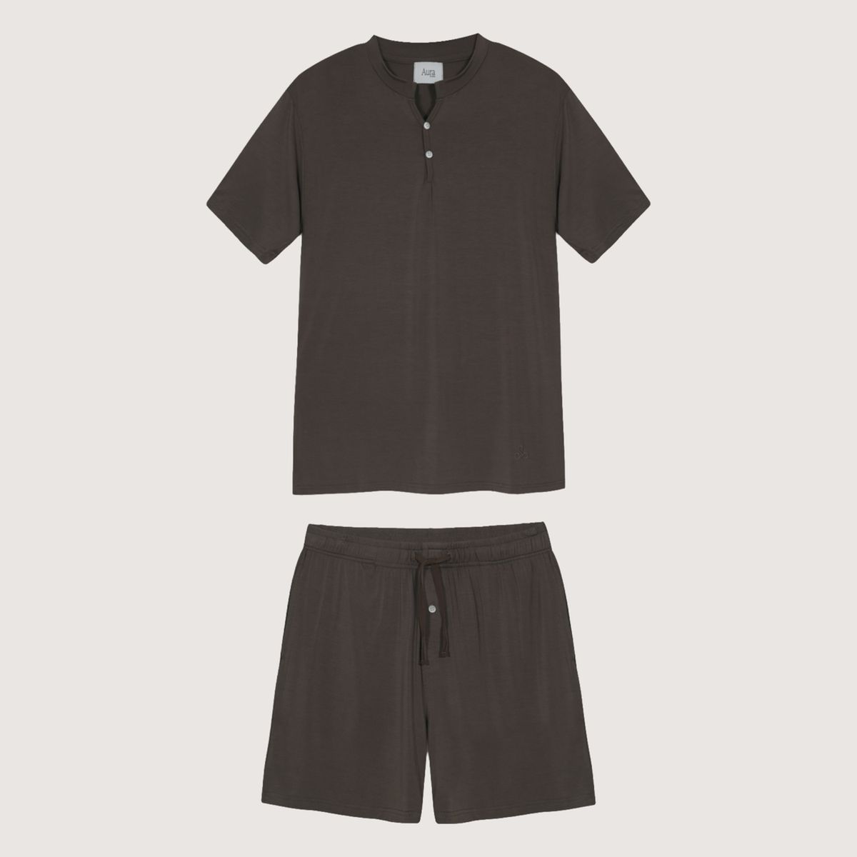 HYPNOS - Set Pijama Corto Hombre 100% Bambú Ultrasuave