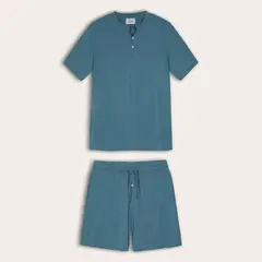 HYPNOS - Set Pijama Corto Hombre 100% Bambú Ultrasuave