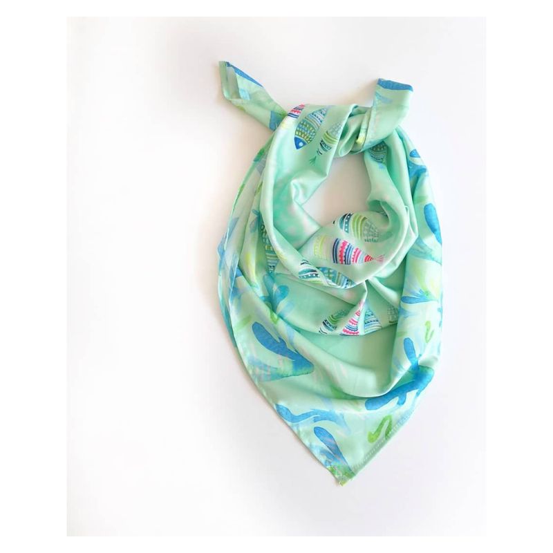 SOLE MESA ARTE DISEÑO - Pañuelo Sintetic Silk green