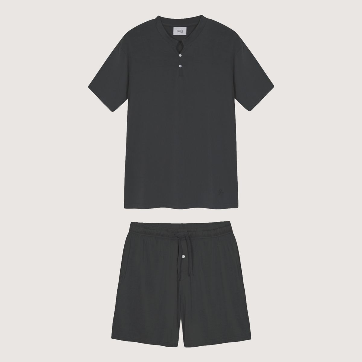 HYPNOS - Set Pijama Corto Hombre 100% Bambú Ultrasuave